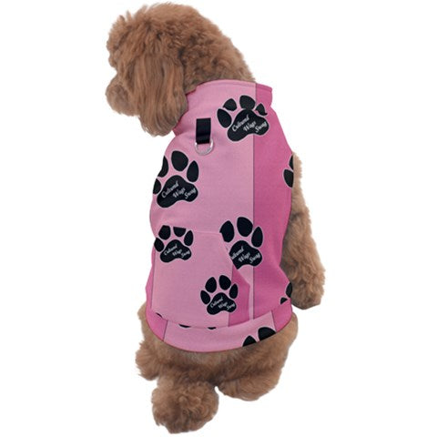PAWCHIE Classic Dog Sweater Knit Turtleneck - Grey & Pink - Medium Vyfl