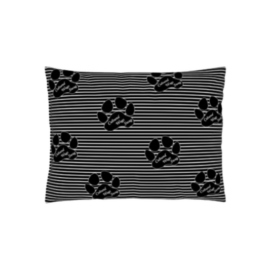 cultured wags swag, pet beds, cws, cws logo, cws paws, dog paws, black and white dog bed, one of a kind pet bed