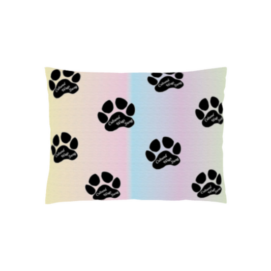 pet bed, cultured wags swag, rainbow, cws paws, cws logo, dog paws, dog swag, swag